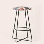 Vintage Quilt Block Pattern Stool Gallery Image 1