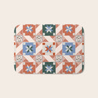 Vintage Quilt Block Pattern Bath Mat Gallery Image 1