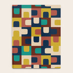 Mid Century Modern Concordance Blue Rust Mustard Geometric Pattern Notebook Gallery Image 4