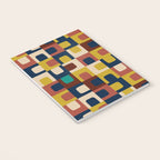 Mid Century Modern Concordance Blue Rust Mustard Geometric Pattern Notebook Gallery Image 3