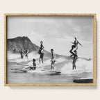 Vintage Hawaii Tandem Surfing Serving Tray Gallery Image 1