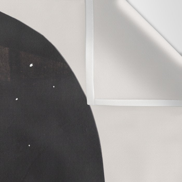 Ancient Alien Visitor Black White Minimalist Line Drawing Paper Collage by Ejaaz Haniff Wall Tapestry Gallery Image 3