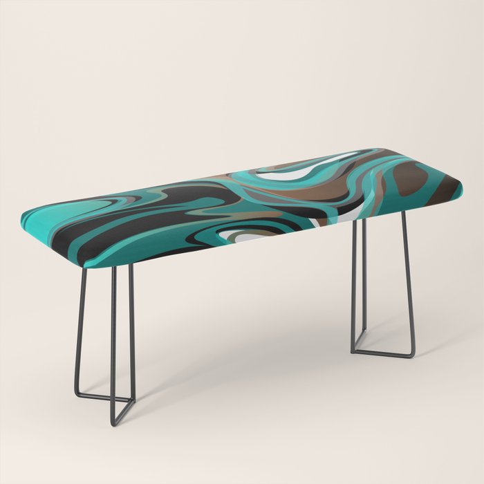 Liquify - Brown, Turquoise, Teal, Black, White Bench Gallery Image 1