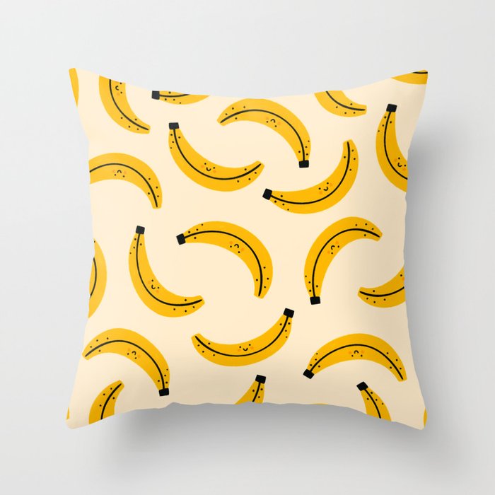Happy Bananas Throw Pillow Gallery Image 6
