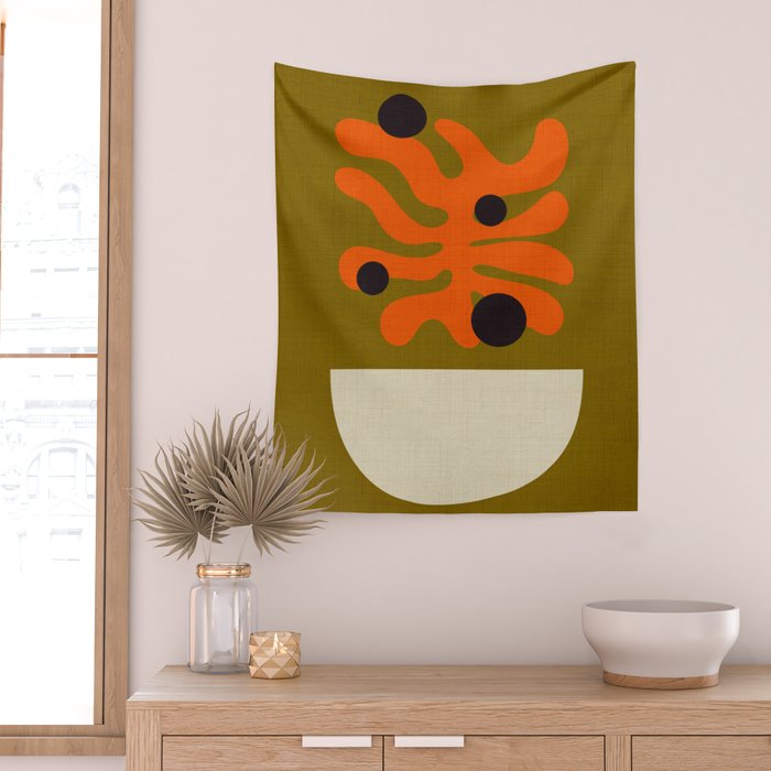 matisse minimal abstract Wall Tapestry Gallery Image 2