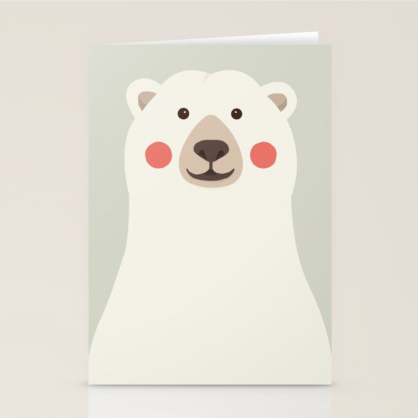 Polar Bear, Animal Portrait Stationery Card Gallery Image 2