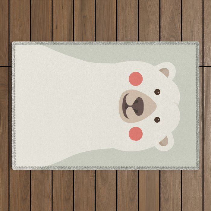 Polar Bear, Animal Portrait Outdoor Rug Gallery Image 1