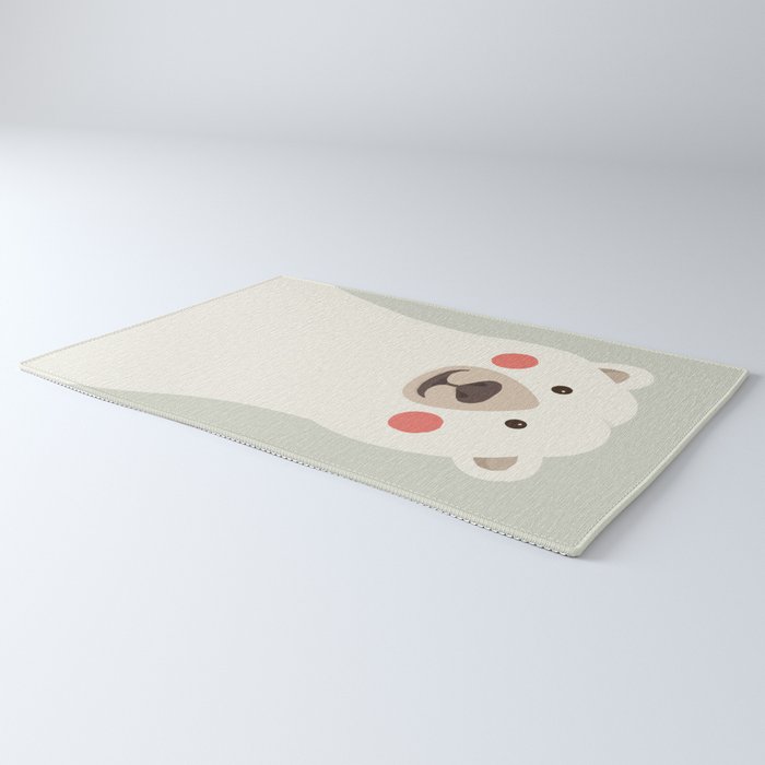 Polar Bear, Animal Portrait Rug Gallery Image 3