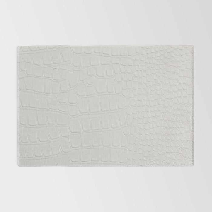 White Crocodile Leather Rug Gallery Image 2