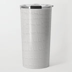 White Crocodile Leather Travel Mug Gallery Image 1