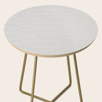 White Crocodile Leather Side Table Gallery Image 2