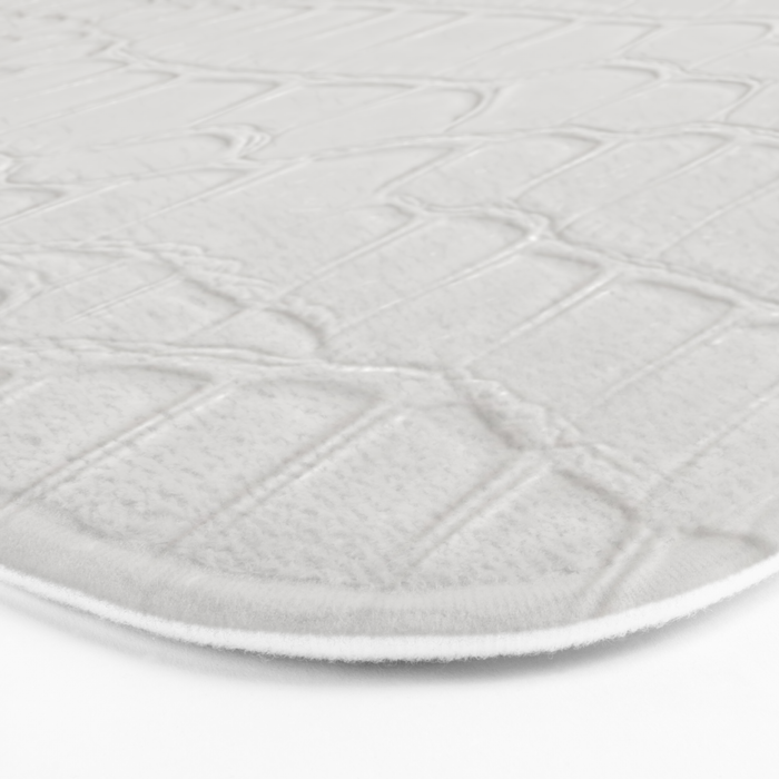 White Crocodile Leather Bath Mat Gallery Image 3