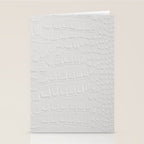 White Crocodile Leather Stationery Card Gallery Image 2