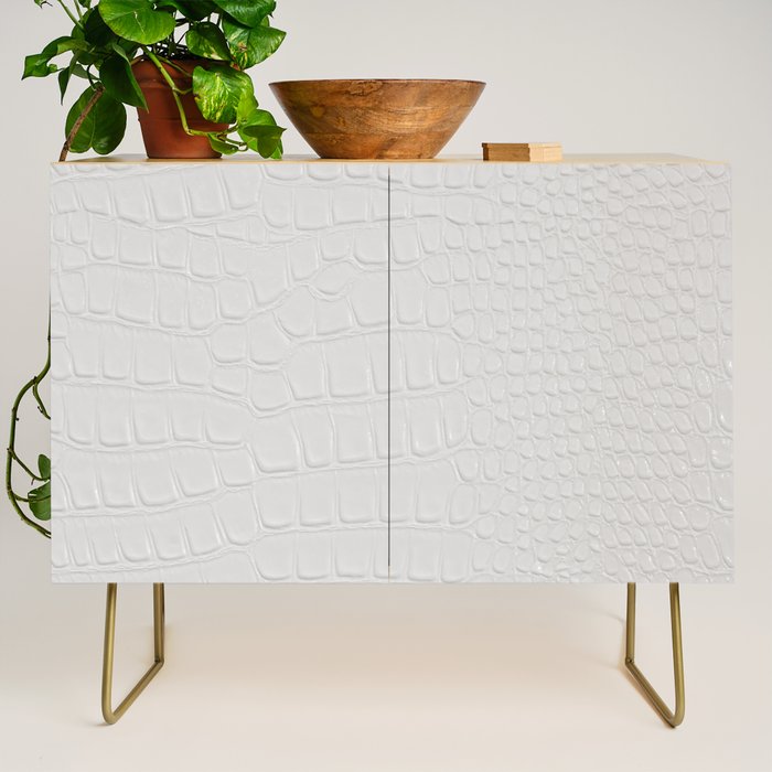 White Crocodile Leather Credenza Gallery Image 1