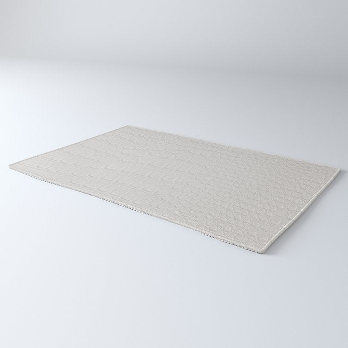 White Crocodile Leather Rug Gallery Image 3