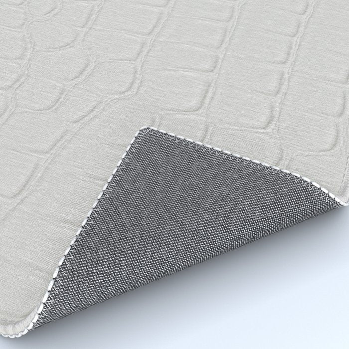 White Crocodile Leather Rug Gallery Image 4