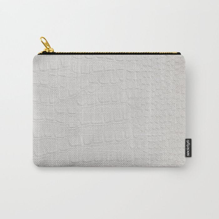 White Crocodile Leather Carry All Pouch Gallery Image 1