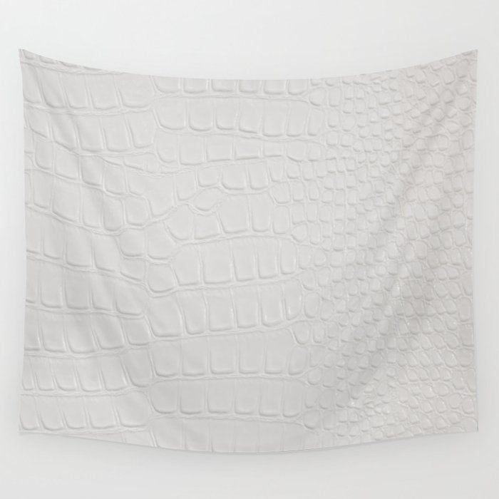 White Crocodile Leather Wall Tapestry Gallery Image 1