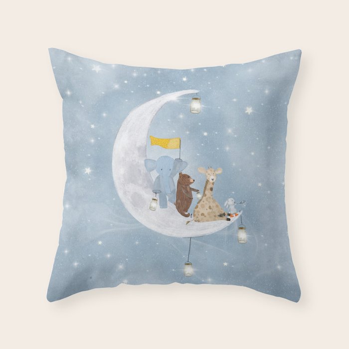 starlight wishes with you Throw Pillow Gallery Image 1