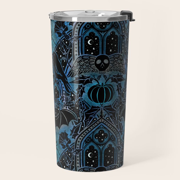 Gothic Halloween - Eerie Blue Travel Mug Gallery Image 2