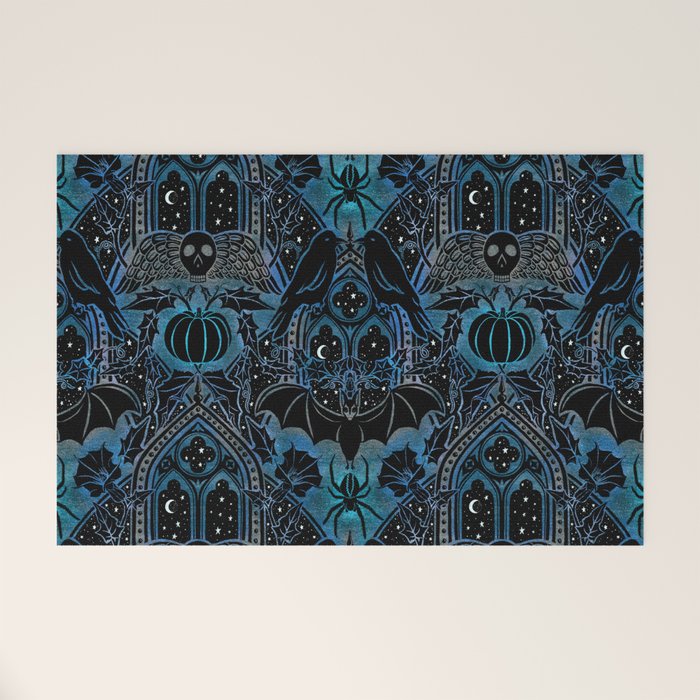 Gothic Halloween - Eerie Blue Welcome Mat Gallery Image 1