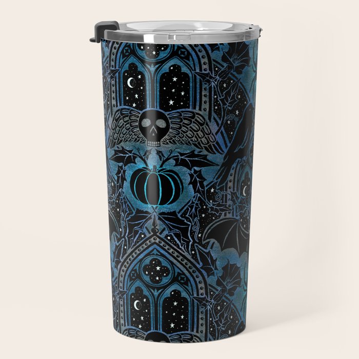 Gothic Halloween - Eerie Blue Travel Mug Gallery Image 3