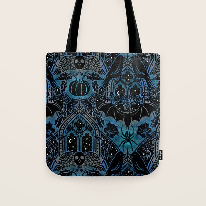 Gothic Halloween - Eerie Blue Tote Bag Gallery Image 1