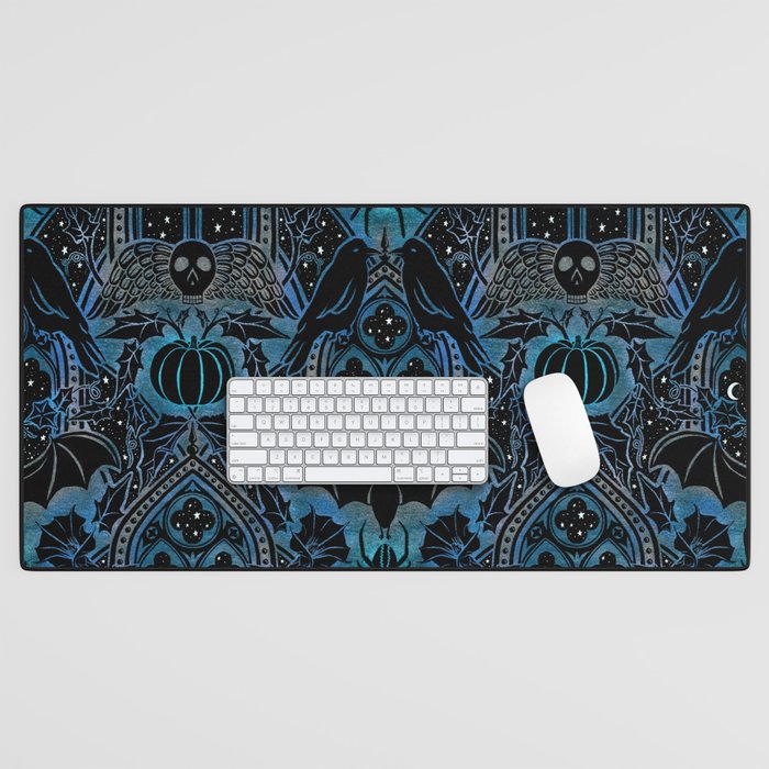 Gothic Halloween - Eerie Blue Desk Mat Gallery Image 1