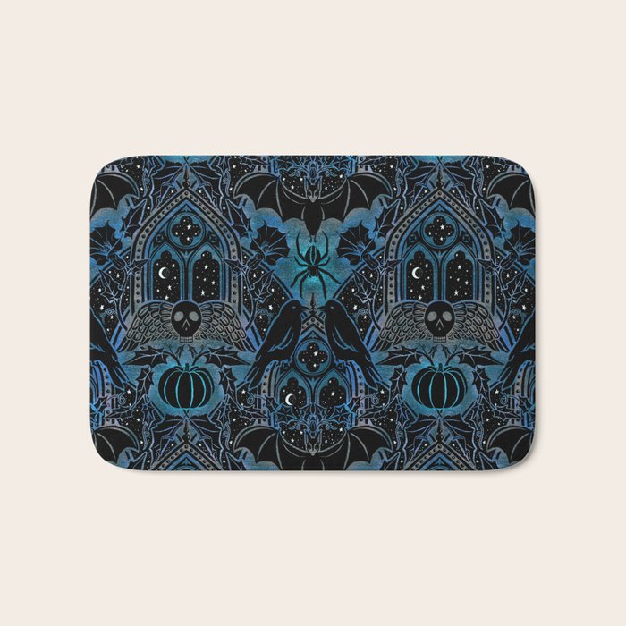 Gothic Halloween - Eerie Blue Bath Mat Gallery Image 1