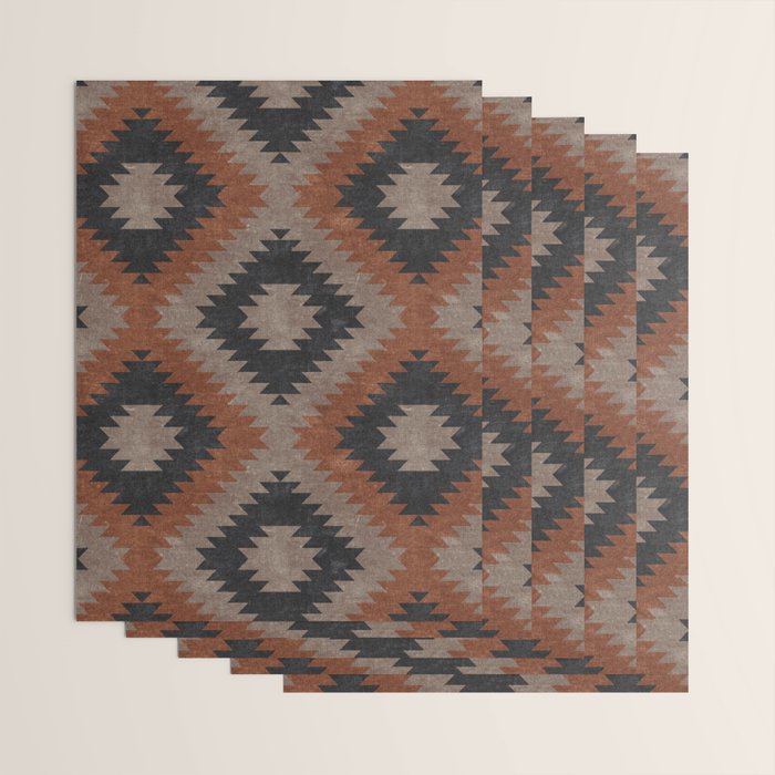 aztec neutrals - inkwell & taupe Wrapping Paper Gallery Image 3