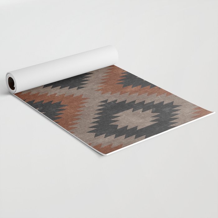 aztec neutrals - inkwell & taupe Yoga Mat Gallery Image 2