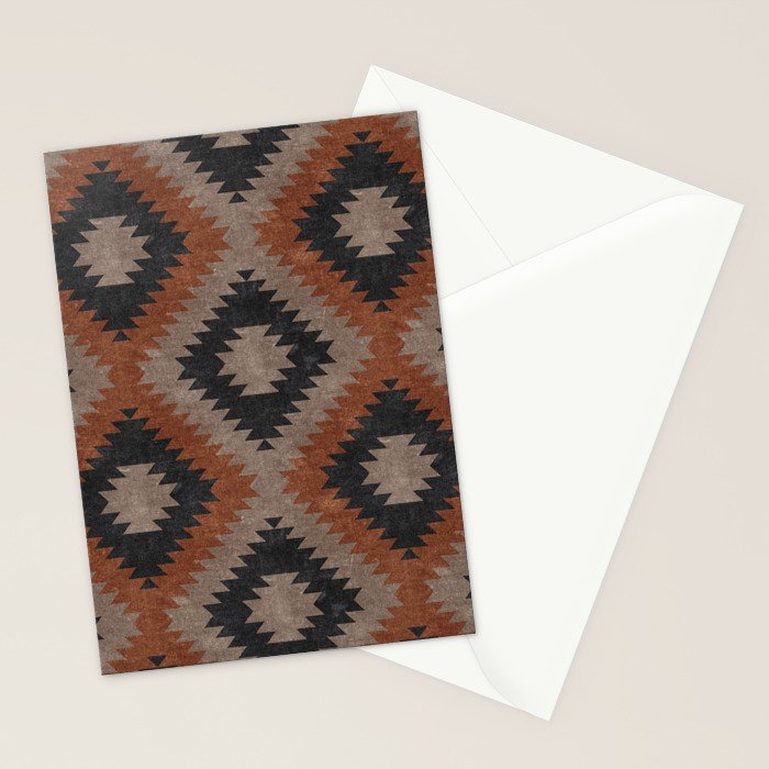 aztec neutrals - inkwell & taupe Stationery Card Gallery Image 2
