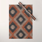 aztec neutrals - inkwell & taupe Wrapping Paper Gallery Image 1
