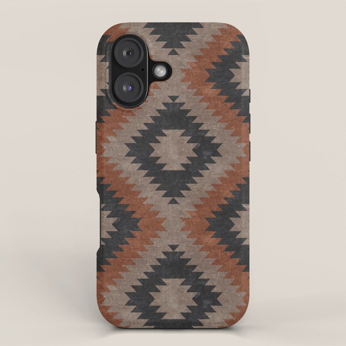 aztec neutrals - inkwell & taupe iPhone Case Gallery Image 1
