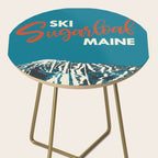 Ski Sugarloaf Maine vintage ski poster Side Table Gallery Image 2
