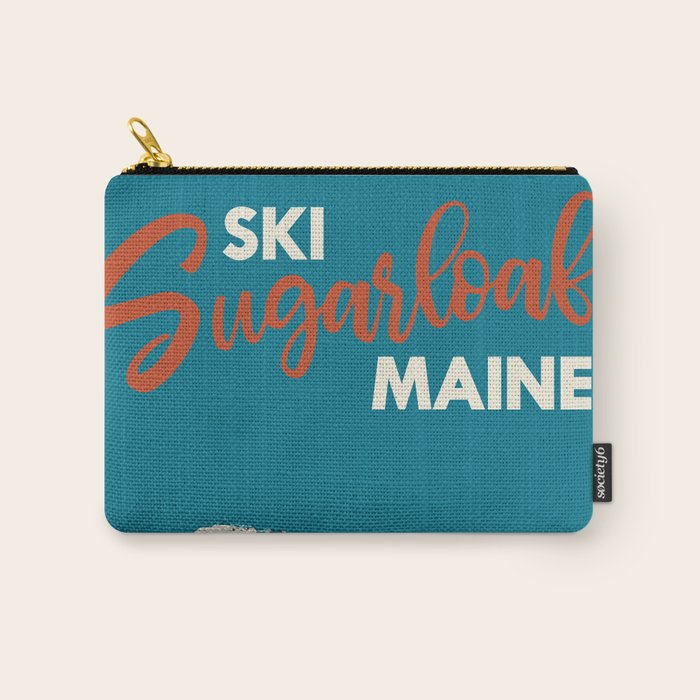 Ski Sugarloaf Maine vintage ski poster Carry All Pouch Gallery Image 1