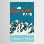 Ski Sugarloaf Maine vintage ski poster Tablecloth Gallery Image 2