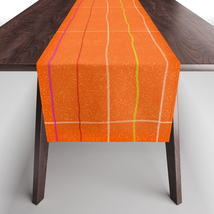 Textured Picnic Pattern in Poppy Red Table Runner Gallery Image 1