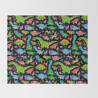 Jurassic baby - dark Throw Blanket Gallery Image 2