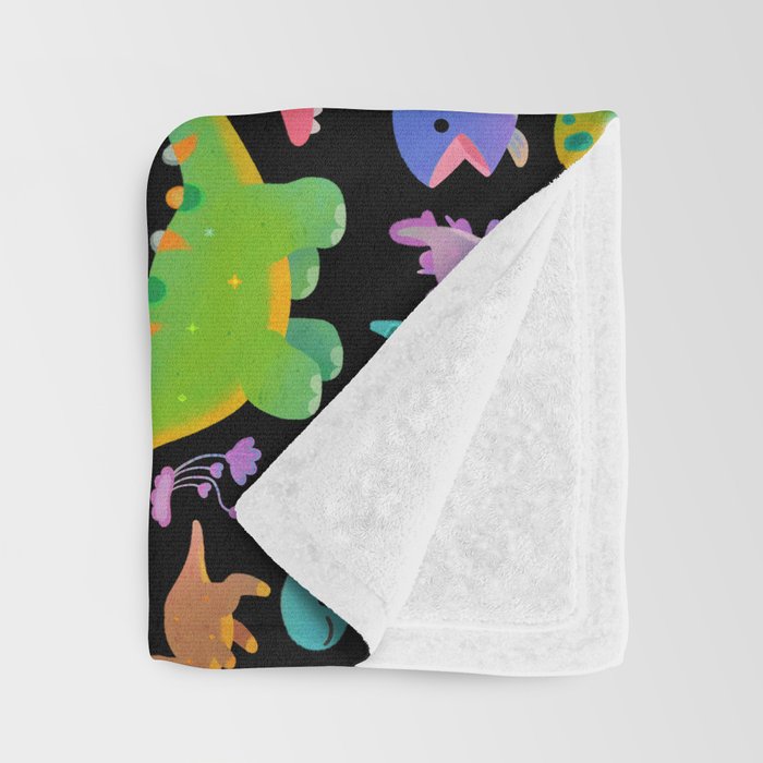 Jurassic baby - dark Throw Blanket Gallery Image 3