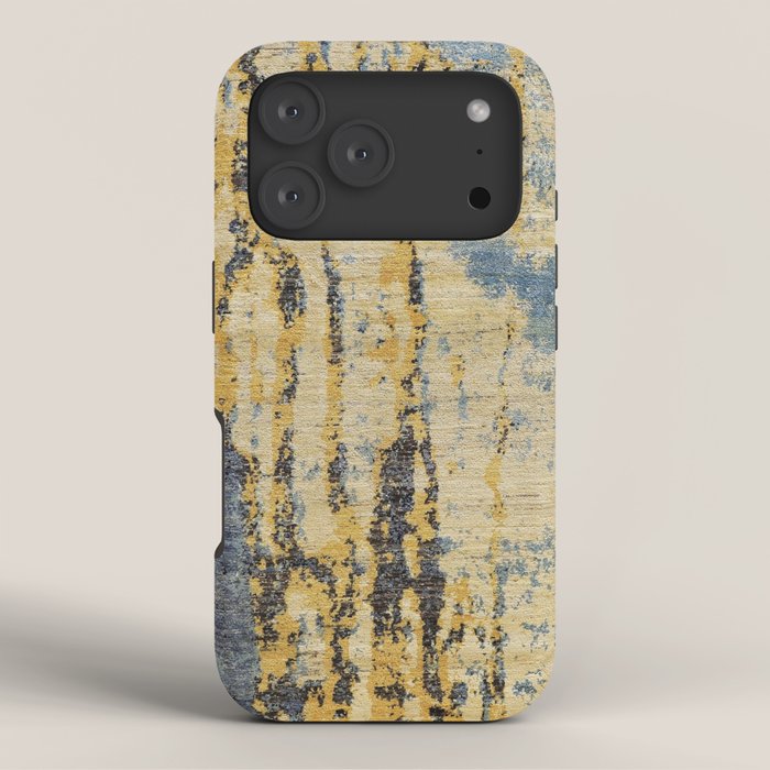 Blue Gold Oriental Rug Print iPhone Case Gallery Image 3
