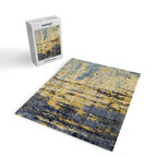 Blue Gold Oriental Rug Print Jigsaw Puzzle Gallery Image 2