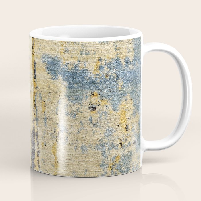 Blue Gold Oriental Rug Print Coffee Mug Gallery Image 1