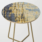 Blue Gold Oriental Rug Print Side Table Gallery Image 2