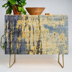 Blue Gold Oriental Rug Print Credenza Gallery Image 1