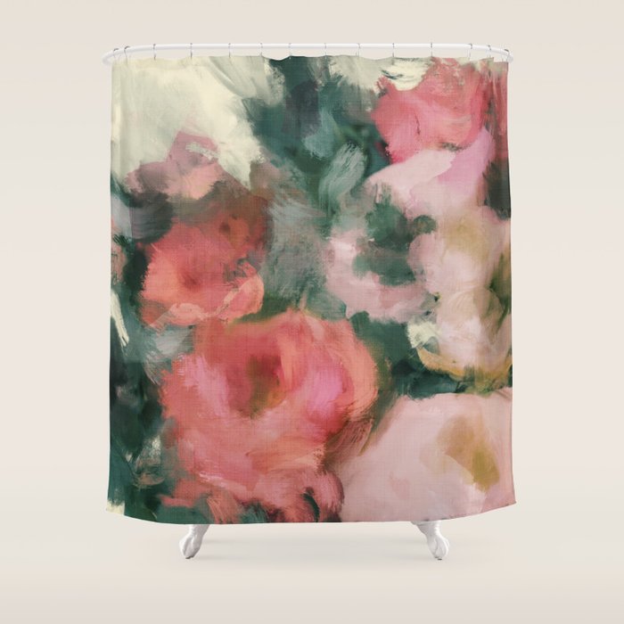 floral abstract 4 22 Shower Curtain Gallery Image 1