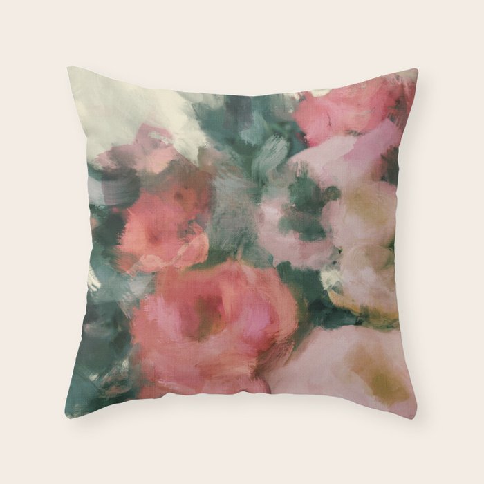 floral abstract 4 22 Throw Pillow Gallery Image 1