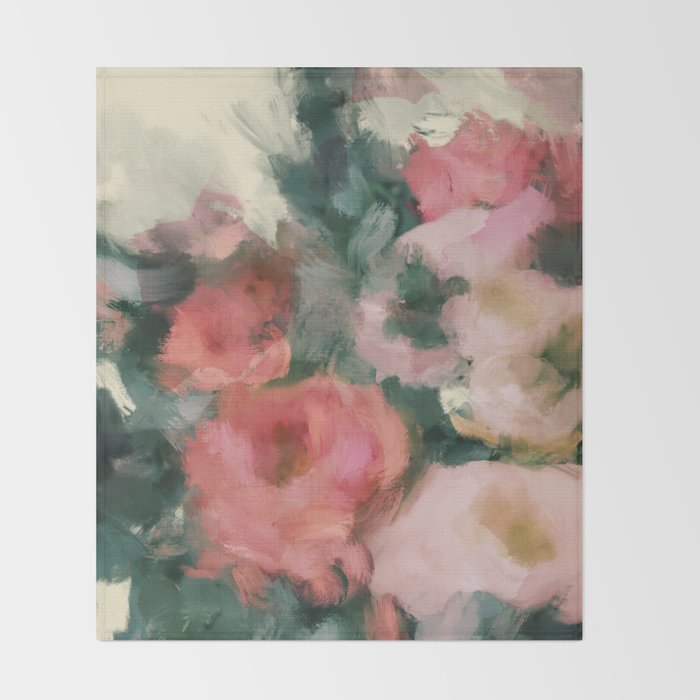floral abstract 4 22 Throw Blanket Gallery Image 2