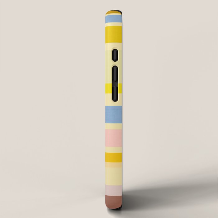 Colorful Retro Plaid Abstract Pattern - Yellow iPhone Case Gallery Image 2
