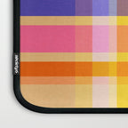Colorful Retro Plaid Abstract Pattern - Yellow Laptop Sleeve Gallery Image 3